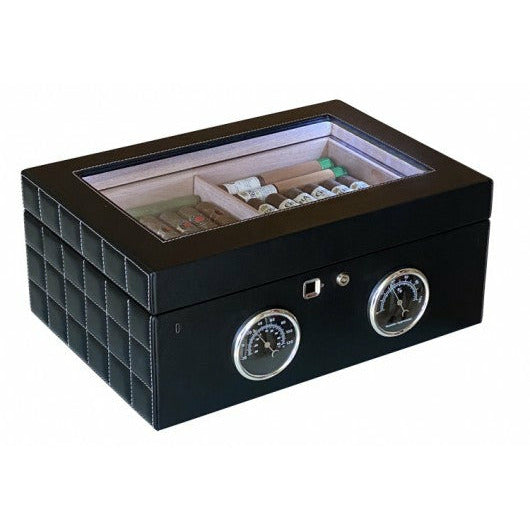 Lemans GT Desktop Cigar Humidor | Finger Print Lock | Holds 120 Cigars