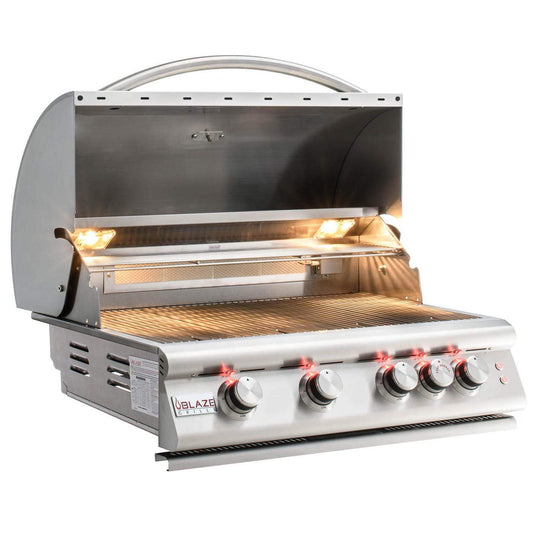 Blaze Premium LTE Marine Grade 32" 4-Burner Gas Grill With Rear Infrared Burners