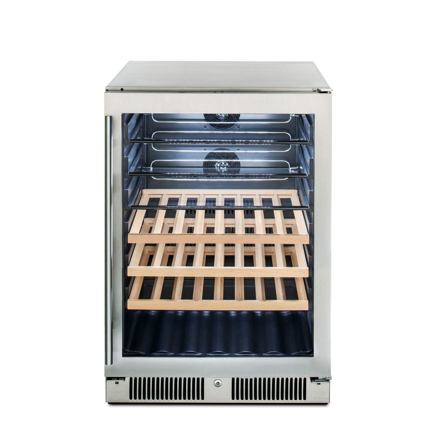 Blaze Outdoor Beverage Cooler | Glass Front, Wood or Glass Shelves | 5.5 Cu Ft.