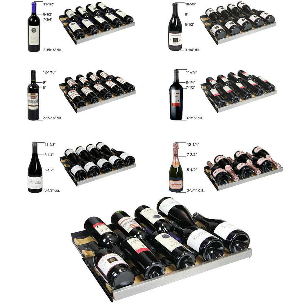 Allavino 24” 121 Bottle Dual Zone Wine Cooler | Tru-Vino Technology and FlexCount II Shelving