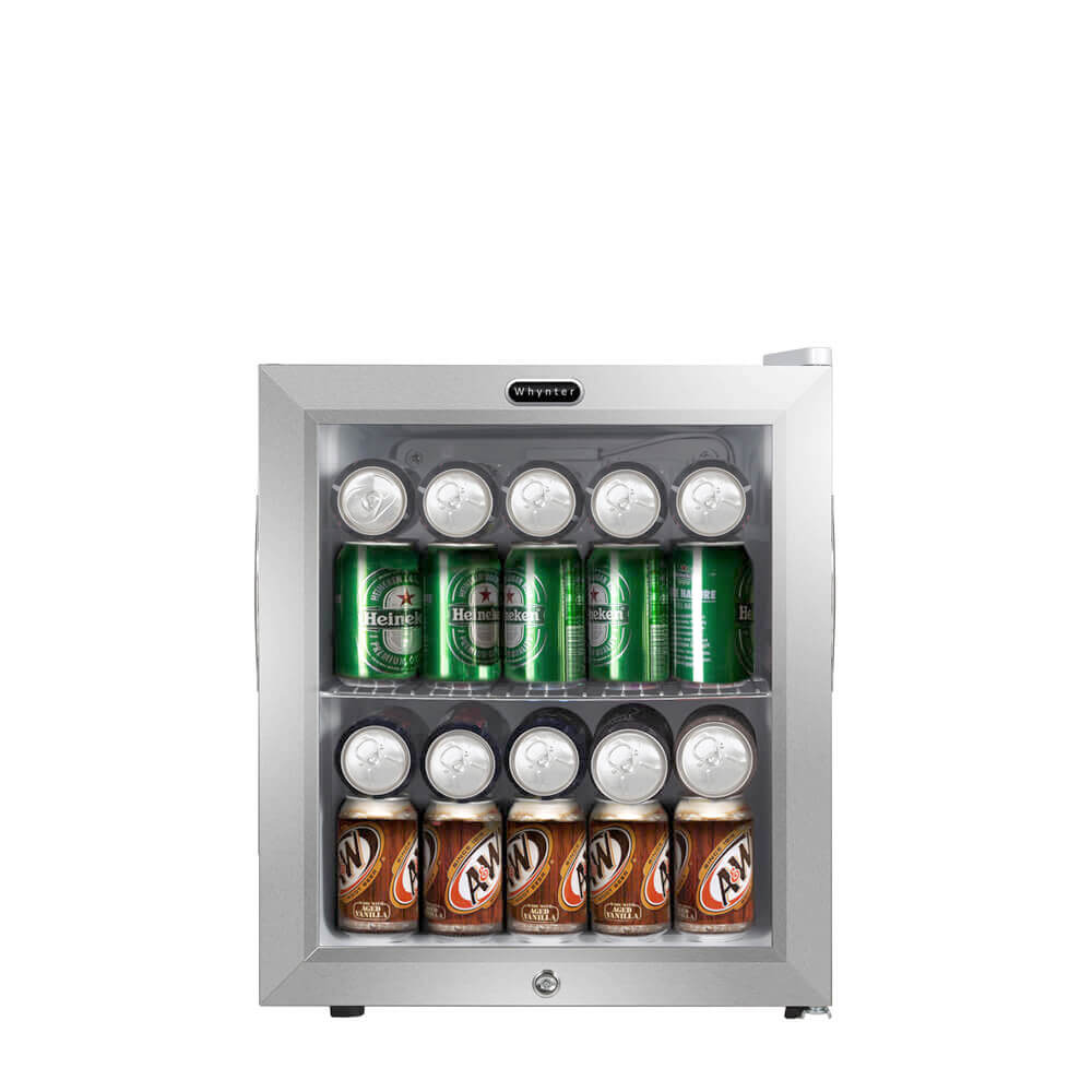 Whynter Countertop Beverage Refrigerator | Stainless Steel | Holds 62 Cans