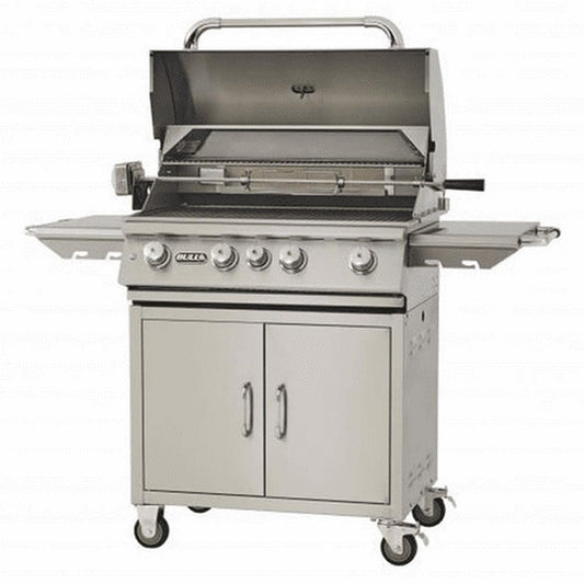 Bull Angus 30" Gas Grill | 4 Infrared Burners & Rotisserie Spit | Built-in or Freestanding on Cart