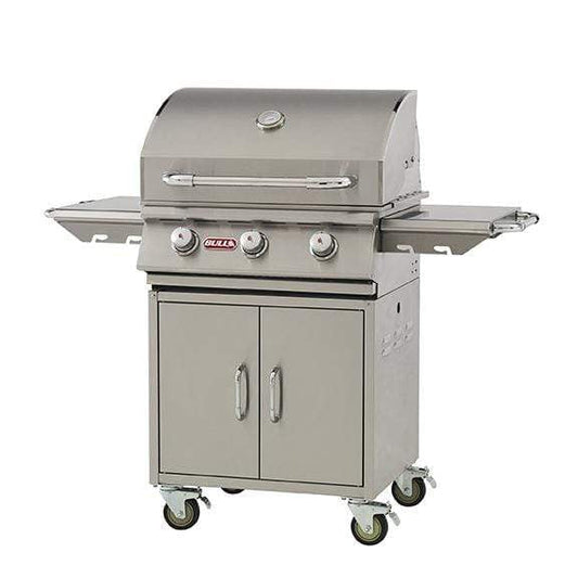 Bull Steer 24" Freestanding Premium Gas Grill | 3 Burners | Freestanding on Cart