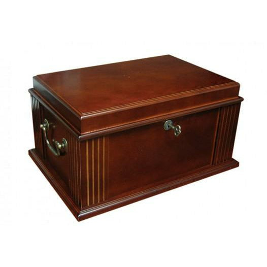 Caesar Antique Desktop Cigar Humidor | Lift Out Tray | Lock and Key | Holds 50 Cigars