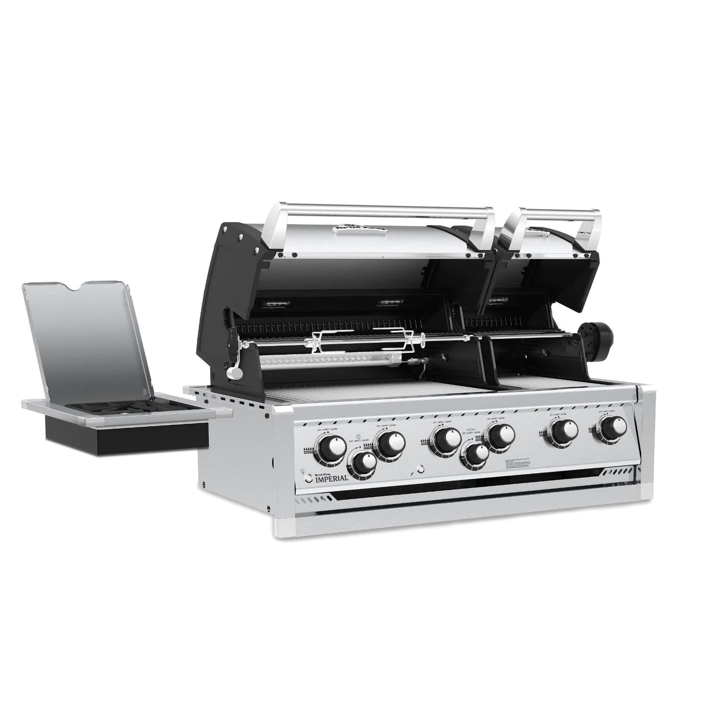 Broil King Imperial S 690i 6-Burner Built-In Gas Grill - With Rotisserie & Side Burner - Stainless Steel - 957084 LP / 957087 NG