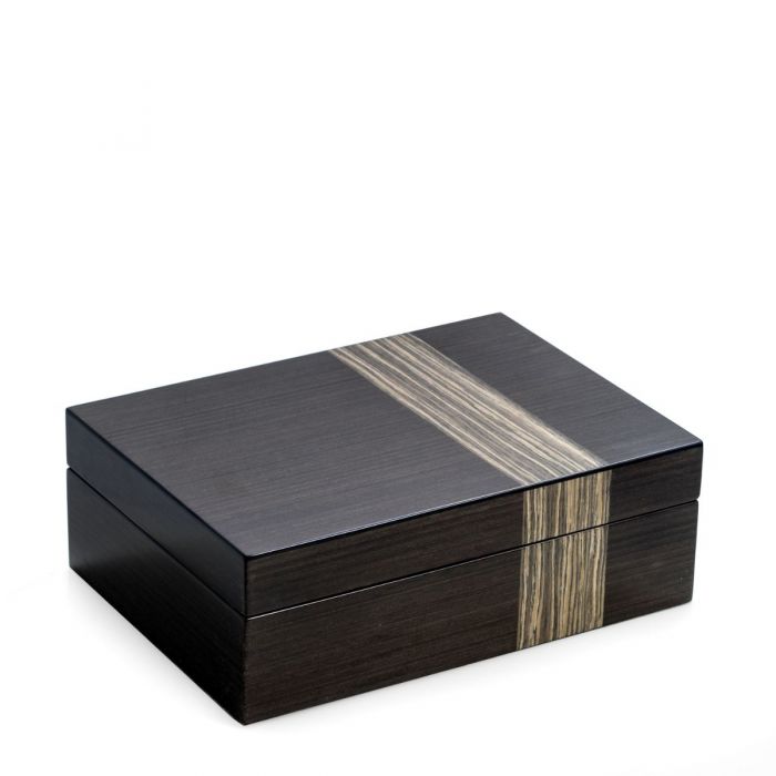 Bey-Berk Ash Wood Valet Box | Multi Compartments | BB677GRY