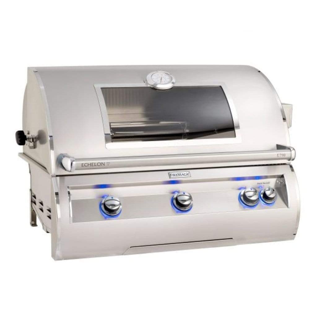 Fire Magic 36" 3-Burner Echelon Diamond Built-In Gas Grill w/ Rotisserie & Analog Thermometer (E790i)