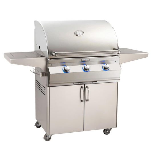 Fire Magic Aurora 30” Freestanding Cart Gas Grill / Side Burner, Infrared Sear Burner, Analog Thermometer / A660s-7LA-62