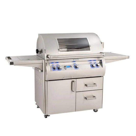 Fire Magic Echelon Diamond E790s Freestanding Cart Gas Grill With Rotisserie, Magic View Window, Single Side Burner & Digital Thermometer - E790s-8E1-62-W