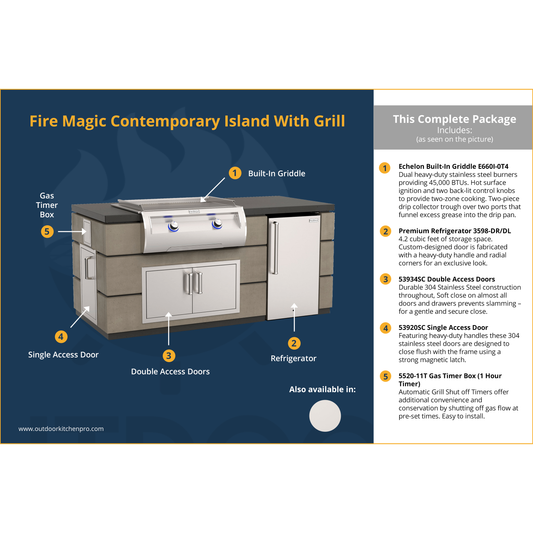 Fire Magic Contemporary Island With Griddle