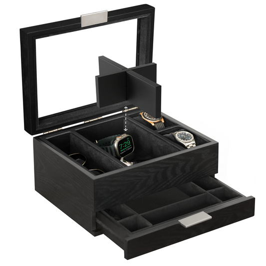 Mill Watch Box Black Finish - 8 Slot