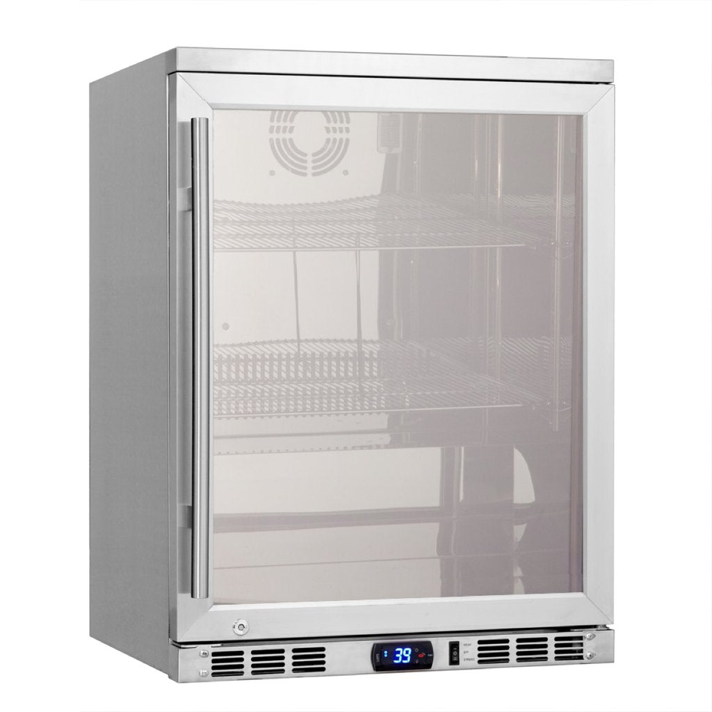 KingsBottle 24” Wide Beverage Center | Holds 126 Cans | Heated Glass Door | KBU55M