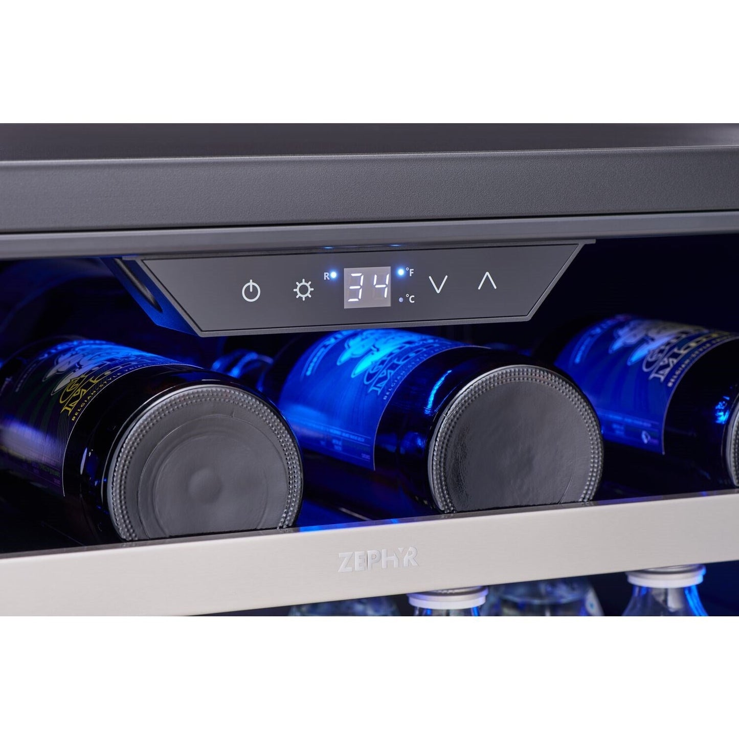 Zephyr Presrv™ 24" Wide, Single Zone Beverage Cooler Reversible Door lock, ADA Compliant- Stainless Steel