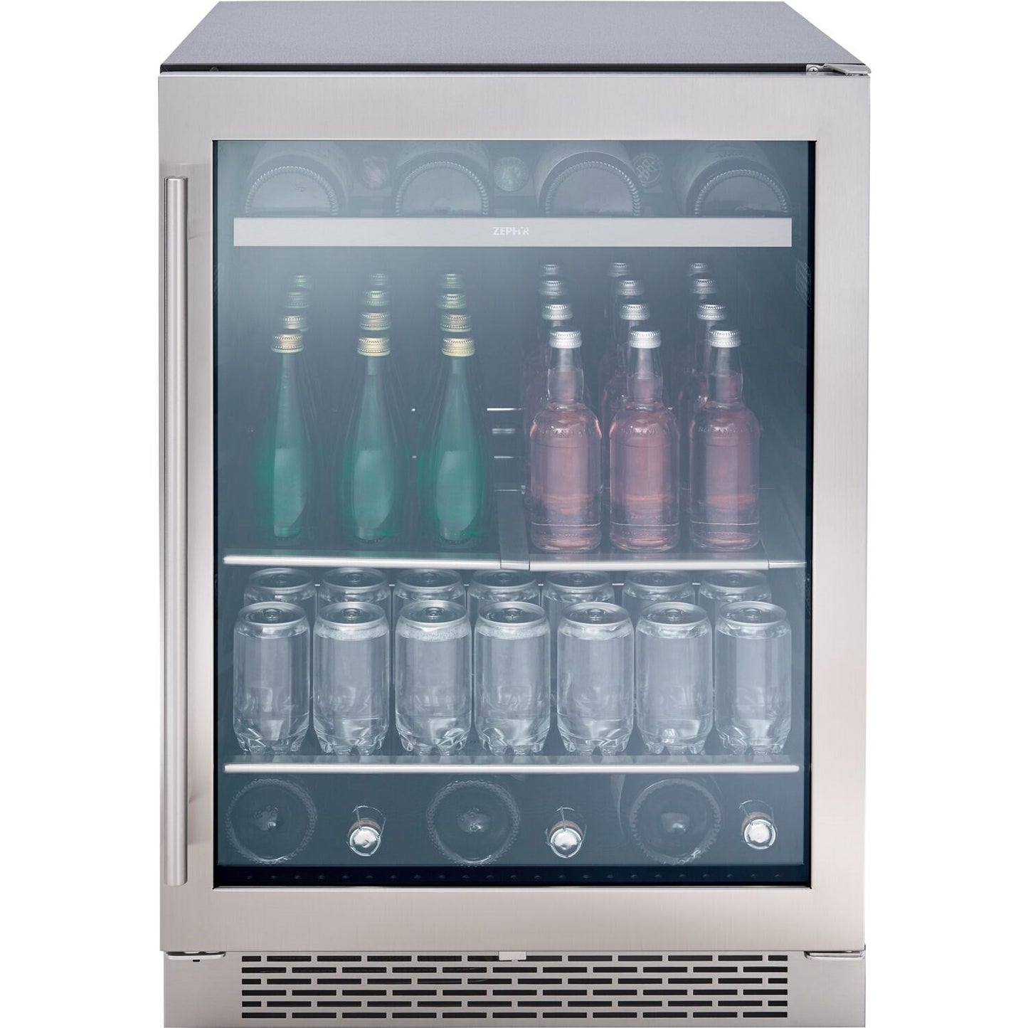 Zephyr Presrv™ 24" Wide, Single Zone Beverage Cooler Reversible Door lock, ADA Compliant- Stainless Steel