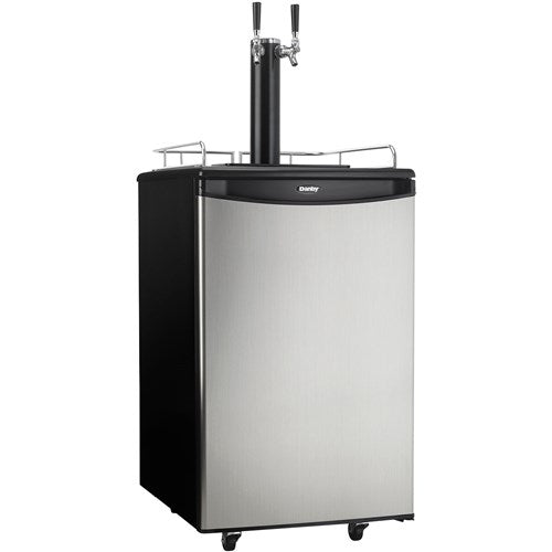 Danby 21" Stainless Steel Beer Kegerator | Double Tap | Freestanding
