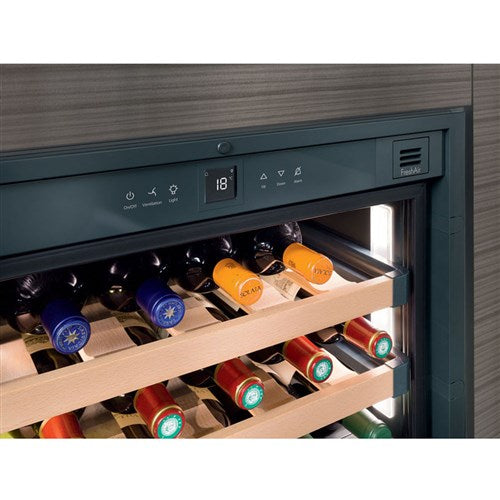 Liebherr Integrated Single Zone Wine Cabinet | Holds 18 Bottles | Black Pull Down Door