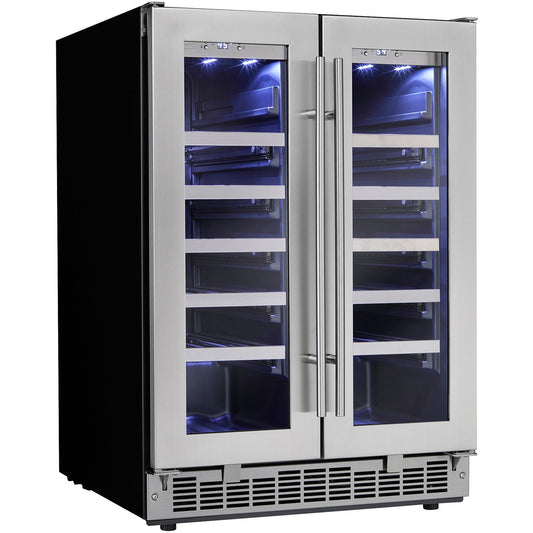 Danby Silhouette "Napa" 24" Wide, 42 Bottle, Dual Zone Wine Cooler w/ LowE Tempered Glass Door
