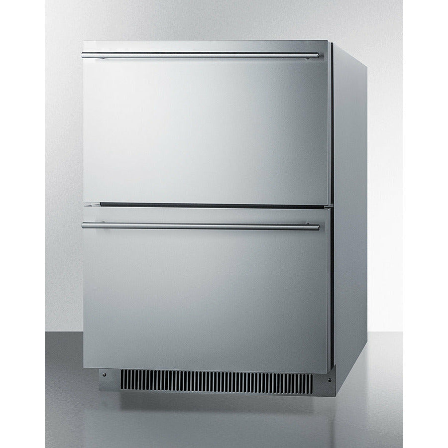 Summit 24" Wide 2-Drawer Refrigerator, ADA Compliant (Custom Panel Ready)