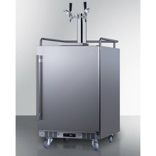 Summit 24" Wide, Double Tap Outdoor Beer Kegerator- Commercial Approved