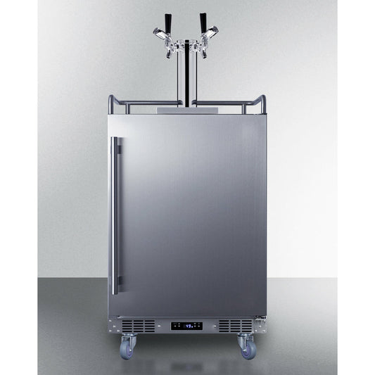 Summit 24" Wide, Double Tap Outdoor Beer Kegerator- Commercial Approved