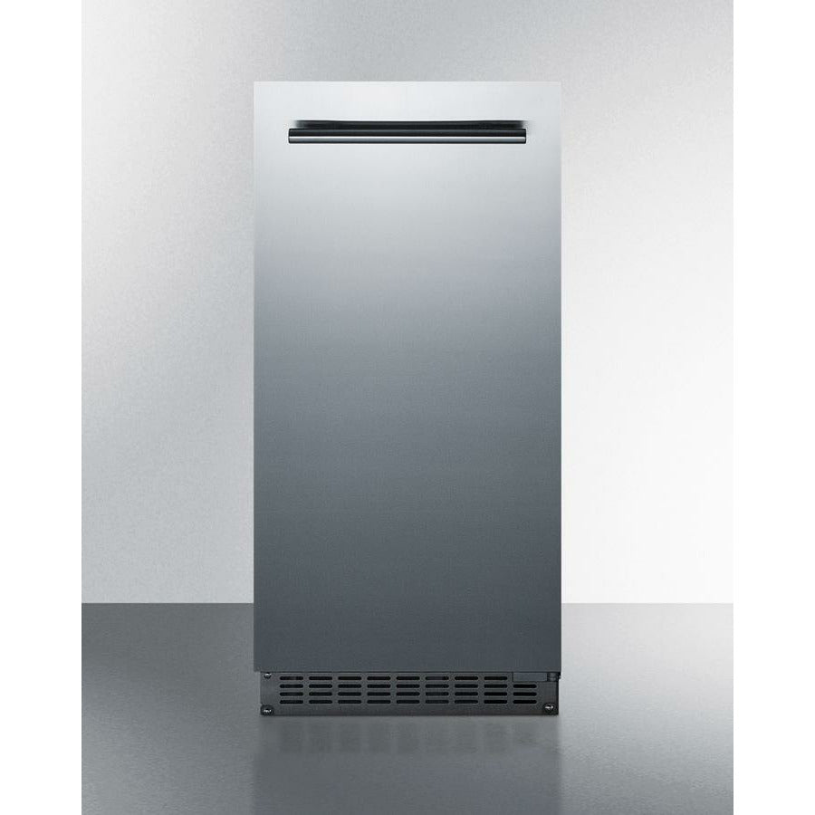 Summit 15" Wide, Commercial Approved Outdoor Ice Maker w/ Internal Drain Pump - Makes 62lbs of Ice