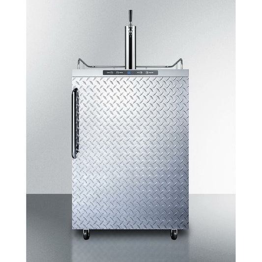 Summit 24" Wide, Freestanding Outdoor Kegerator - Single Tap (Diamond Plate Door)