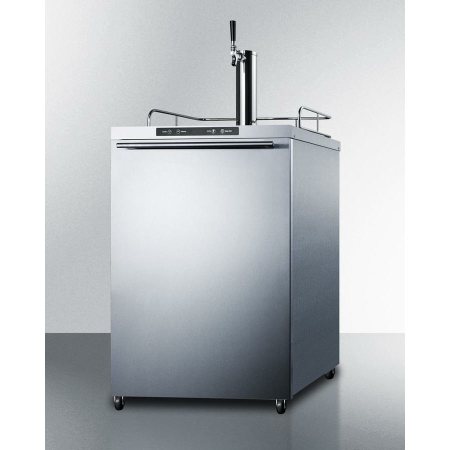 Summit 24" Wide, Single Tap, Freestanding Outdoor Kegerator - Commercial Approved (horizonal handle bar)