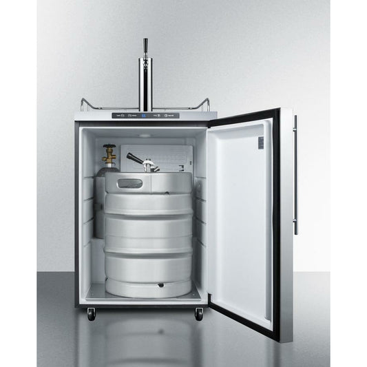 Summit 24" Wide, Freestanding Outdoor Kegerator - Single Tap (Vertical Handle Bar)