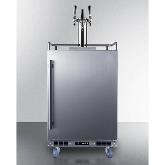 Summit 24" Wide, Triple Tap Outdoor Beer Kegerator