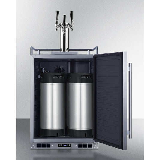 Summit 24" Wide, Triple Tap Outdoor Beer Kegerator