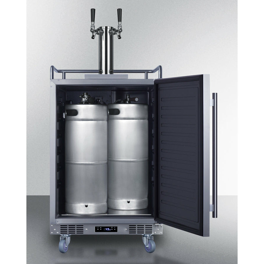 Summit 24" Wide, Dual Tap Outdoor Beer Kegerator