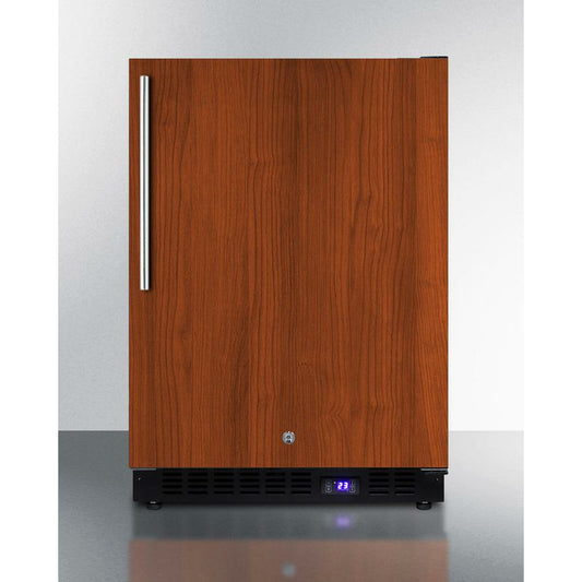 Summit 24" Wide, Outdoor Freezer w/ Icemaker- Custom Panel Ready (Black Exterior Cabinet)