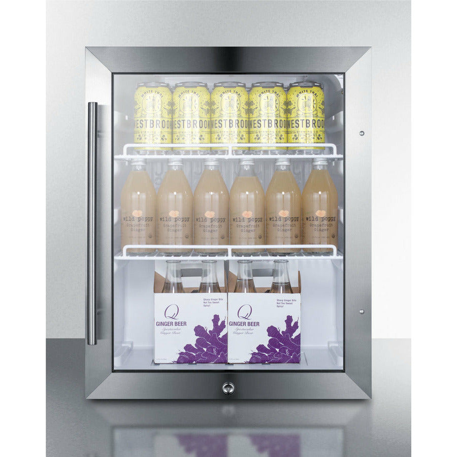 Summit 19" Wide, Commercial Approved, Countertop Outdoor Beverage Center (Cabinet- Stainless Steel)