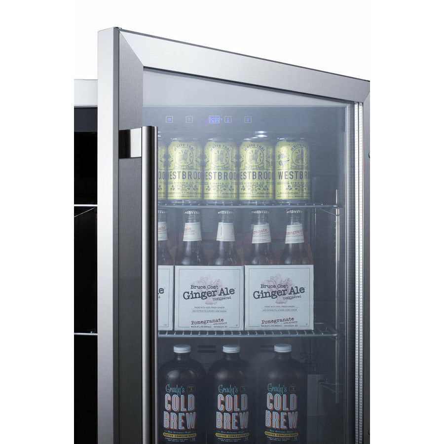 Summit 24" Wide, Commercial Approved Outdoor Beverage Center w/ Glass Door
