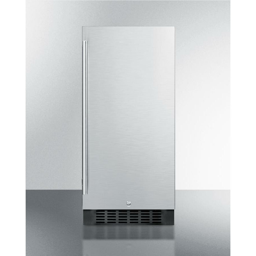 Summit 15" Wide, Commercial Approved, Outdoor Refrigerator (Stainless Steel Exterior Cabinet)