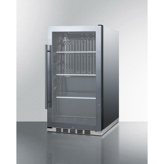 Summit 19" Wide, Shallow Depth Indoor/Outdoor Beverage Refrigerator