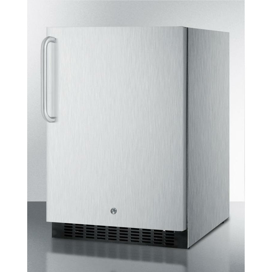 Summit 24" Wide, Outdoor Refrigerator w/ Towel Bar Handle (Stainless Steel)