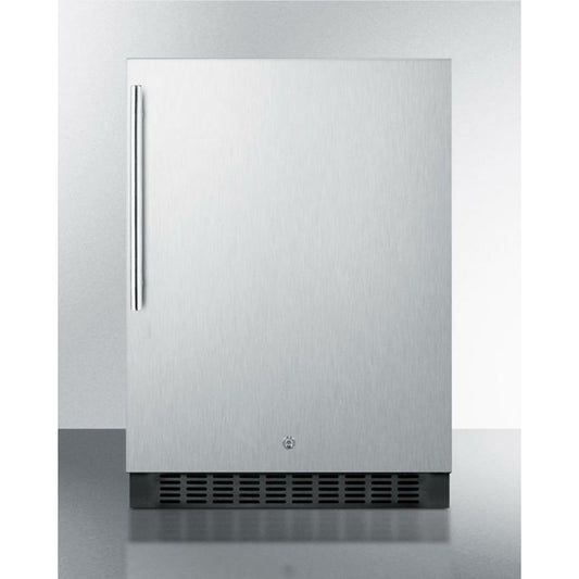 Summit 24" Wide, Outdoor Refrigerator w/ Vertical Handle (Black Exterior Cabinet)