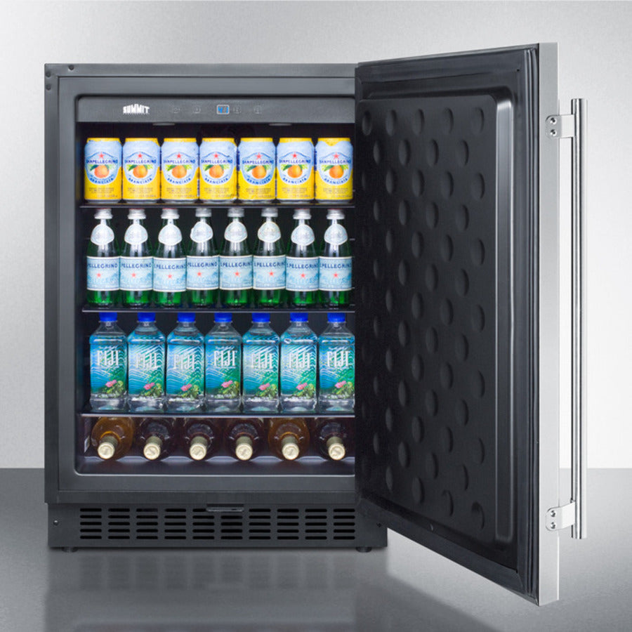 Summit 24" Wide, Outdoor Refrigerator (Black Exterior Cabinet)