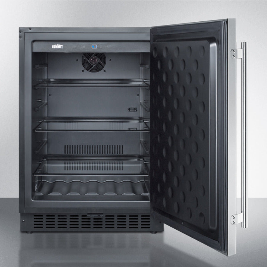 Summit 24" Wide, Outdoor Refrigerator (Black Exterior Cabinet)