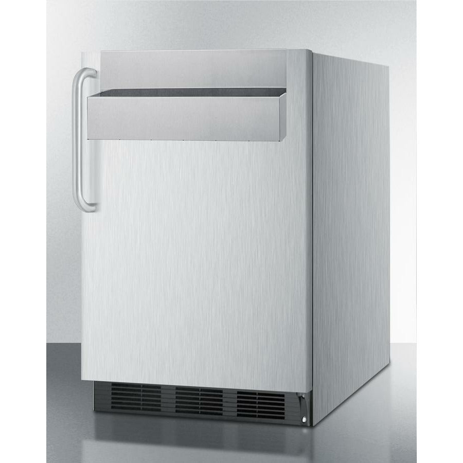 Summit 24" Wide, Outdoor Refrigerator w/ Speed Rail, Commercial Approved (Stainless Steel)