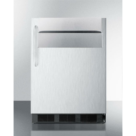Summit 24" Wide, Outdoor Refrigerator w/ Speed Rail, Commercial Approved (Stainless Steel)