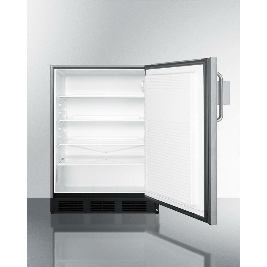 Summit 24" Wide, Outdoor Refrigerator w/ Speed Rail, Commercial Approved (Stainless Steel)