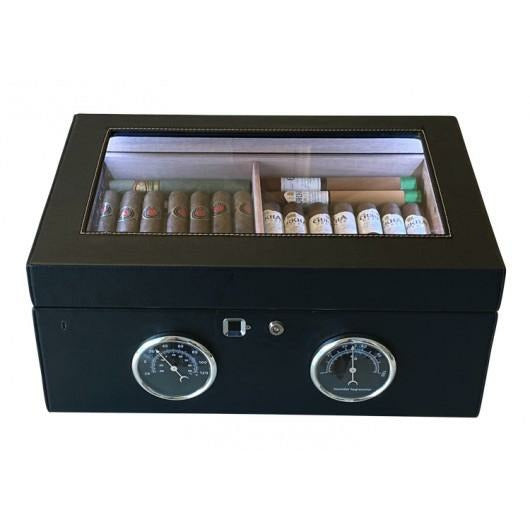 Lemans GT Desktop Cigar Humidor | Finger Print Lock | Holds 120 Cigars