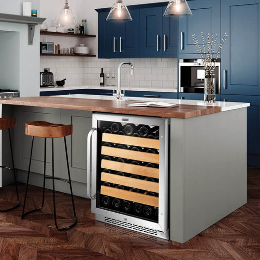 Whynter 24" Wide, 54 Bottle Single Zone Wine Cooler | Stainless Steel