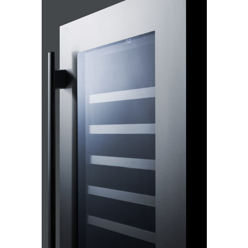 Summit 18" Wide 29 Bottle Wine Cooler (Stainless Steel or Black Exterior)