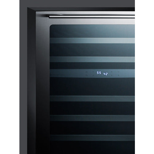 Summit 24" Wide, 46 Bottle Dual Zone Wine Cooler (Stainless Steel or Black Exterior)