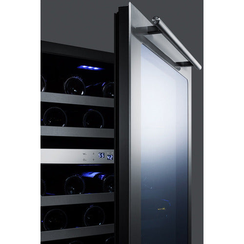 Summit 24" Wide, 46 Bottle Dual Zone Wine Cooler (Stainless Steel or Black Exterior)