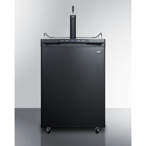 Summit 24" Wide Freestanding Beer Kegerator w/ Black Exterior (Single Tap or Dual Tap)