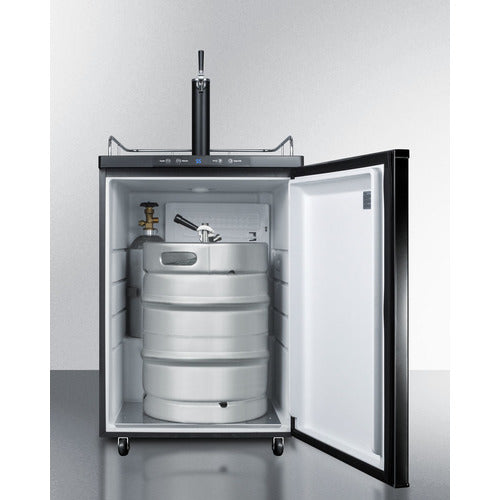 Summit 24" Wide Freestanding Beer Kegerator w/ Black Exterior (Single Tap or Dual Tap)